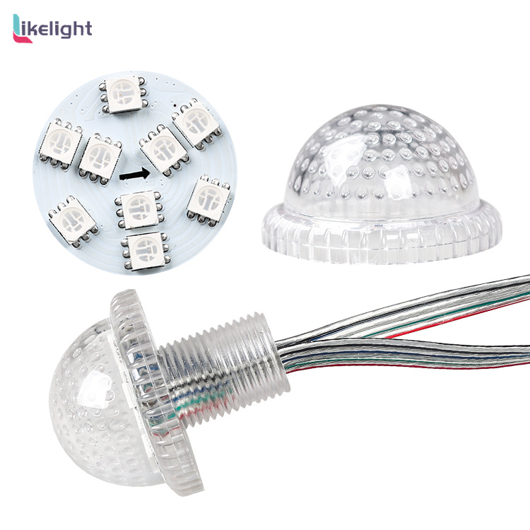 dream color amusement light 12v/24v 35mm Diameter LED pixel light for letter sign logo light